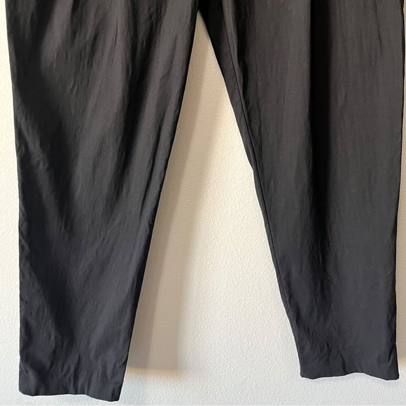A.L.C. Black Davon High-Rise Linen-Blend Pant Size 10 Pleated Front Tapered - Picture 7 of 12